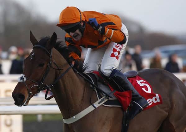 Tom Scudamore, seen aboard Thistlecrack, rode a treble at Wetherby yesterday (Picture: Julian Herbert/PA Wire).