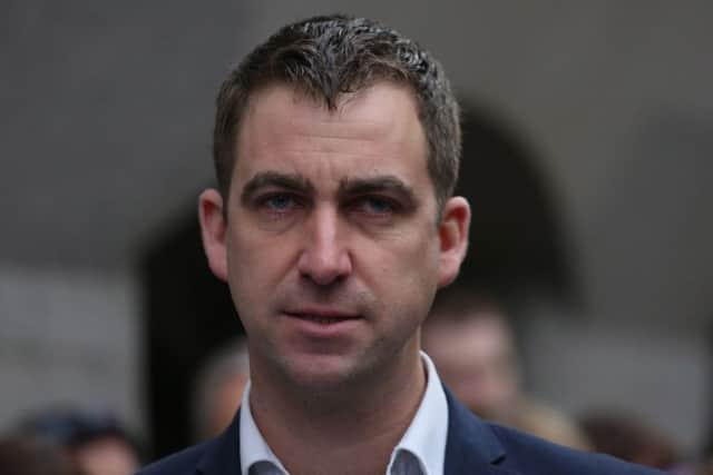 Widower Brendan Cox said his wife had written "Britain must lead again" on the draft. Picture: Philip Toscano/PA Wire