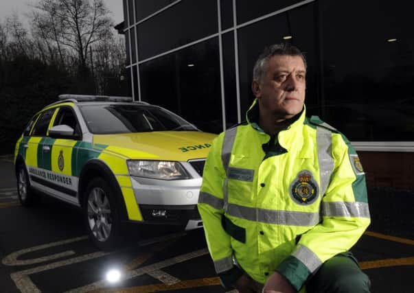 LIFESAVER: Paramedic Steve Krebs, who has suffered verbal and physical abuse while attending emergencies in Yorkshire. PIC: Simon Hulme