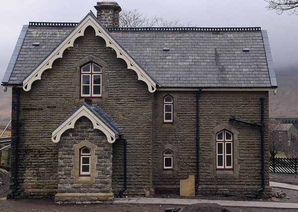 18th April  2013
The restoration of the Stationmaster's House at Ribblehead on the Settle to Carlisle Railway.
Pictured the refurbished Stationmaster's House, with the Ribblehead Viaduct in the background.
Picture by Gerard Binks