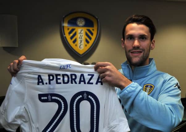 Leeds United have option to buy loan signing Alfonso Pedraza for Â£8.5m if they reach the top flight this year (Picture: Varley).