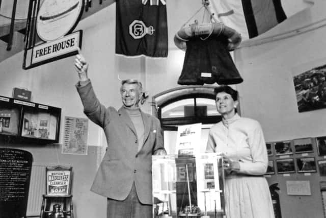 Kay Kendalls sister Kim and husband  Rolla at the opening of the Withernsea lighthouse museum 8 May 1990