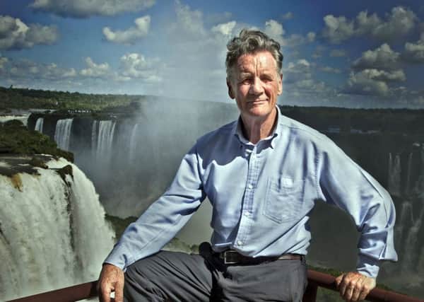 Michael Palin at the Iguazu Falls. Picture: Basil Pao