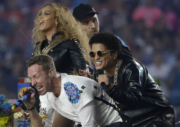 Calrec makes audio mixing consoles to broadcast the US Super Bowl, where  Coldplay singer Chris Martin performed with BeyoncÃ© and Bruno Mars last year.
