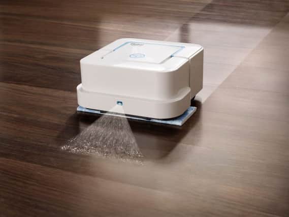 The iRobot Braava Jet 240 mops your floors by itself, while you try not to trip over it
