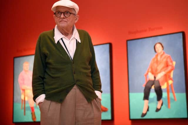 David Hockney in the Sackler Wing at the Royal Academy of Arts, last year