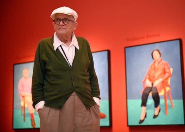 David Hockney in the Sackler Wing at the Royal Academy of Arts, last year
