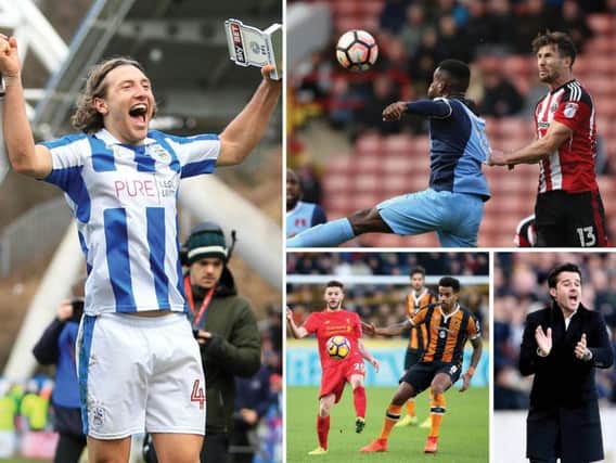 Michael Hefele, left, scored Huddersfield Town's winner at Leeds United. Elsewhere, Tom Huddlestone played a big part for Hull City boss Marco Silva, while Jake Wright looked comfortable for Sheffield United