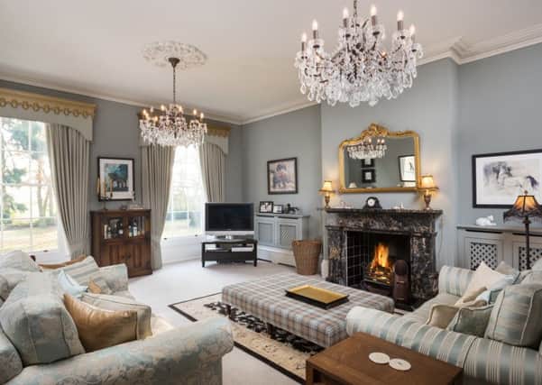 The drawing room pays tribute to the property's Georgian heritage