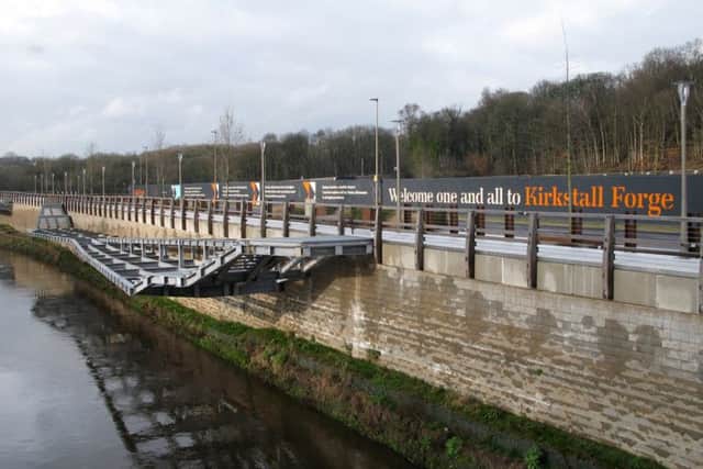 River Aire at the new Kirkstall Forge station