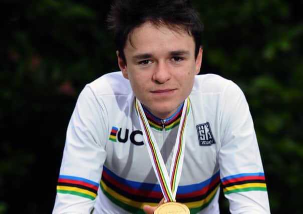 Junior World and European cyclo-cross champion 17-year-old Tom Pidcock at his home in Roundhay. (Picture: Jonathan Gawthorpe)