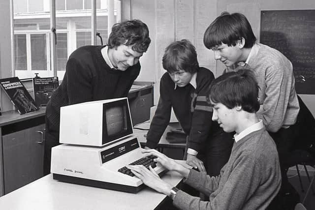 The Commodore PET, launched in 1977, became popular in classrooms