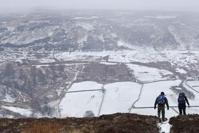 A snowy scene on the North Yorkshire moors, as a mini cold snap brought snow to parts of the UK.