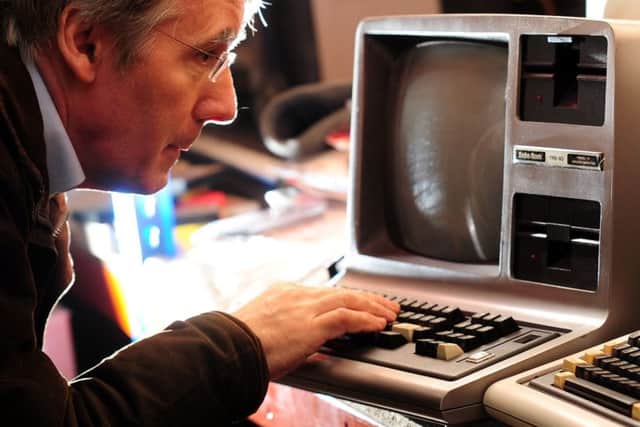 Collector Jim Austin a Tandy TRS-80, 40 years old this month