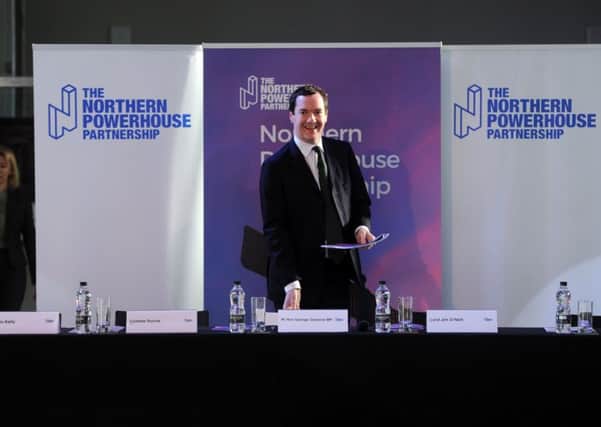 George Osborne speaking at a Northern Powerhouse Partnership event in Leeds earlier this month.