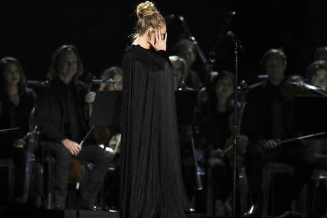 Adele was visibly upset when her George Michael tribute went wrong.