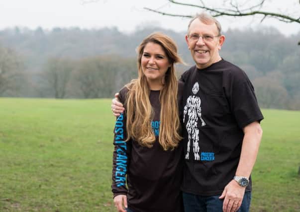 Actress Gemma Outen with her dad Dennis. Picture by Hannah Webster