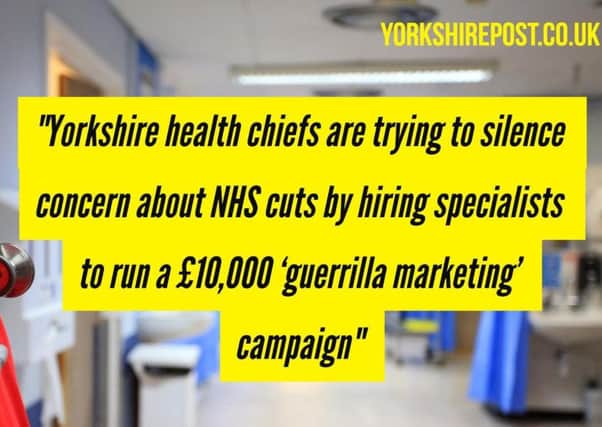 A marketing agency is to be hired to 'turn down the noise' about NHS  cuts fears