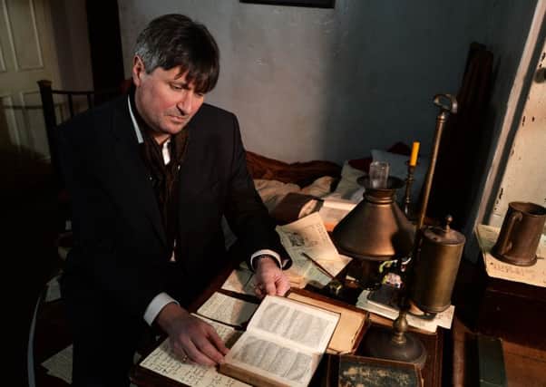 CREATIVE PARTNER: Simon Armitage in a recreation of Branwell Bronte's bedroom at the Bronte Parsonage Museum  .  Picture Bruce Rollinson
