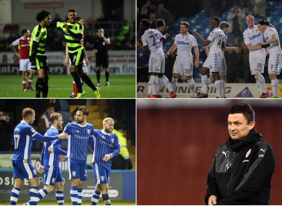 Huddersfield Town, Sheffield Wednesday, Leeds United and Barnsley are in the promotion mix in the Championship