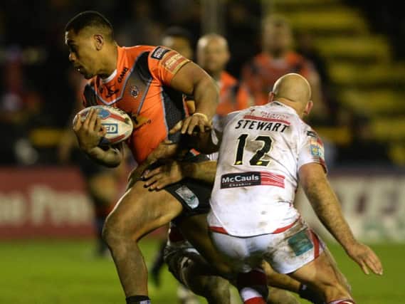 Gadwin Springer on the charge for Castleford Tigers last season
