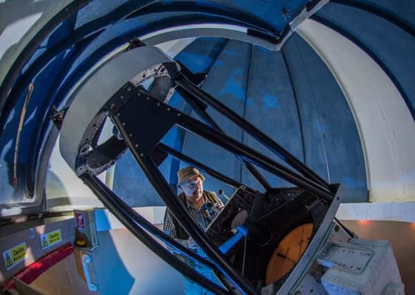 Date: 15th February 2017.
Picture James Hardisty.
Peter Foster, of Lime Tree Farm, Grewelthorpe, near Ripon, has build an  observatory on his land to house a John  Wall 24" reflector telescope which has saved from Crayford Manor in Kent, the observatory called Lime Tree Observatory, is open to the public and schools for talks at set days during the year.