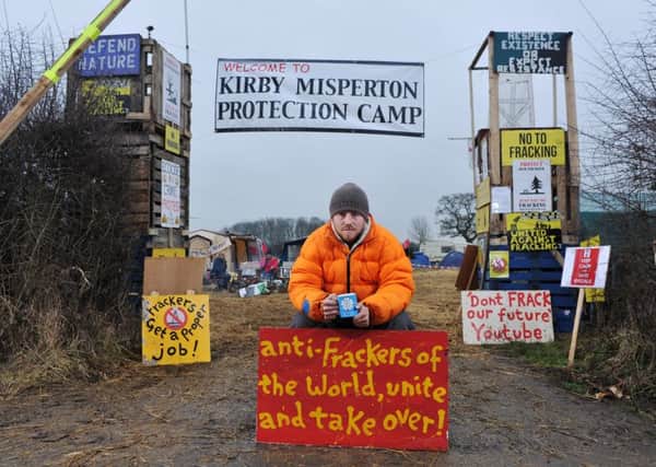 The anti-fracking protest camp at Kirby Misperton.