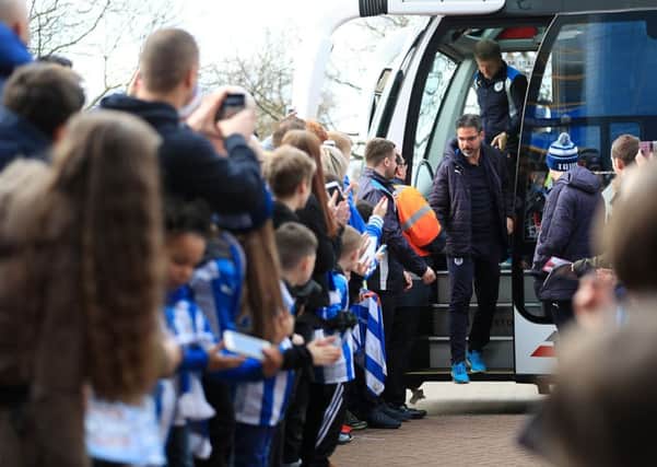 Huddersfield Town head coach David Wagner leads his side into the ground before Saturdays FA Cup tie with Manchester City (Picture: Mike Egerton/PA).