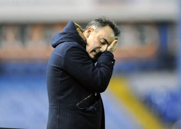 It was a bad night for Carlos Carvalhal after Sheffield Wednesday lost 2-1 at home to Brentford. Picture: Steve Ellis