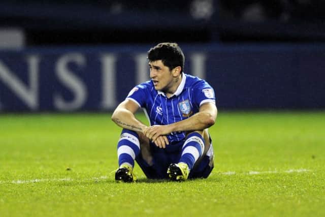 Sheffield Wednesday's Fernando Forestieri can't hide his disappointment. Picture: Steve Ellis