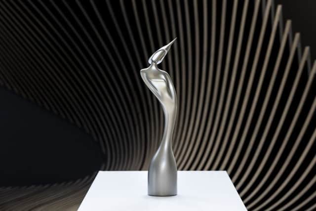 Dame Zaha Hadid's Brits statuette on show ahead of the ceremony