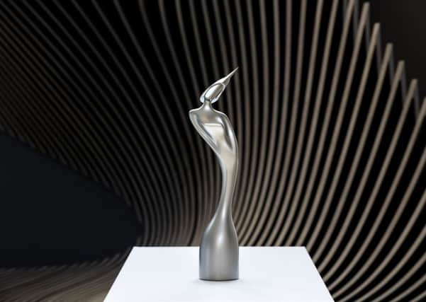 Dame Zaha Hadid's Brits statuette on show ahead of the ceremony