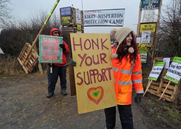 Fracking protesters at Kirby Misperton.
