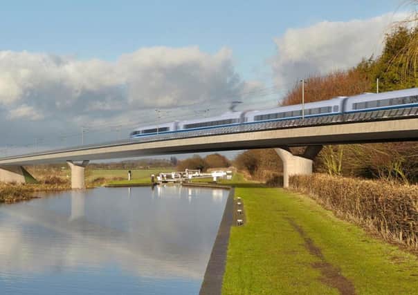 An artist's impression of HS2.