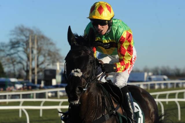 Saint Are, bering ridden by Paddy Brennen at Wetherby in February 2015.
 Picture: Bruce Rollinson.