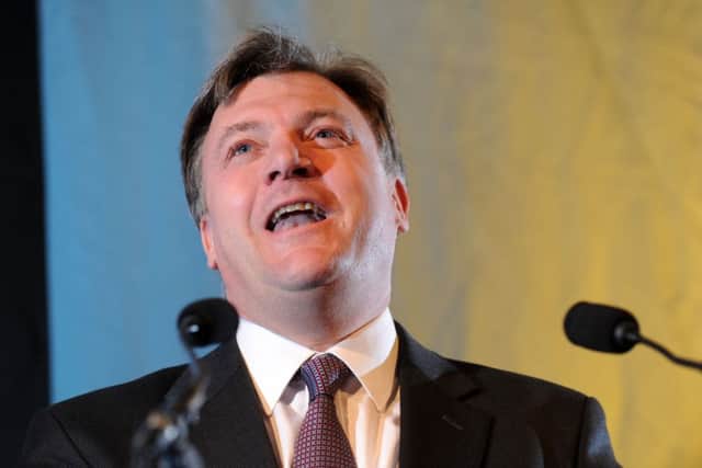 Ed Balls speaking at the YorkshirePost/Ward Hadaway Yorkshire Fastest 50 awards ceremony at Aspire in Leeds.  15 March 2013.
Picture Bruce Rollinson
