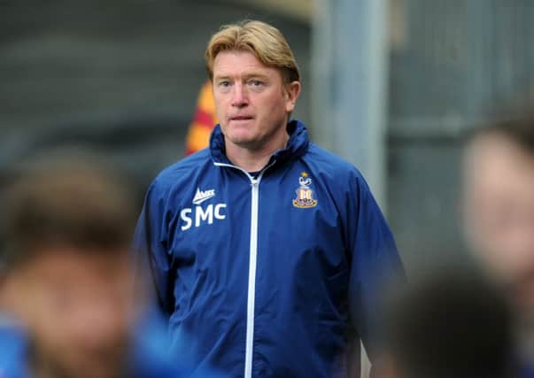 Quiet man: Bradford City manager Stuart McCall is happy to keep his opinions to himself as the League One promotion race enters the final two months. (Picture: Jonathan Gawthorpe)