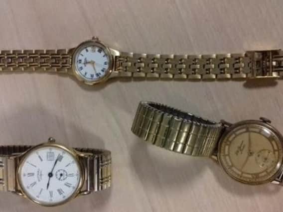 The watches which were inside the jewellery box.