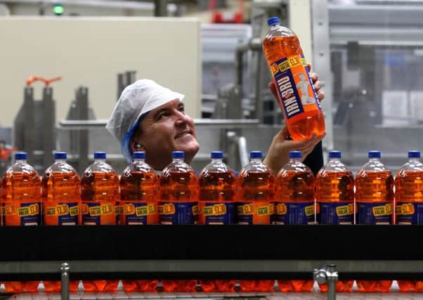 File photo dated 09/09/11 of Mark Jephcott with bottles of Irn Bru as maker.