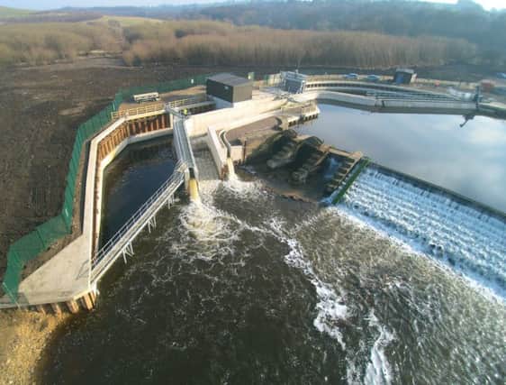 Barn Energys hydro plant at Thrybergh Weir on the River Don.