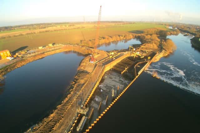 Work to construct a Â£6.5m hydropower station at Brotherton Weir, on the River Aire near Knottingley