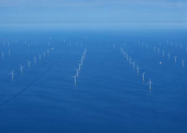 Dong Energy's Walney windfarm in the Irish Sea, off the Cumbrian coast.