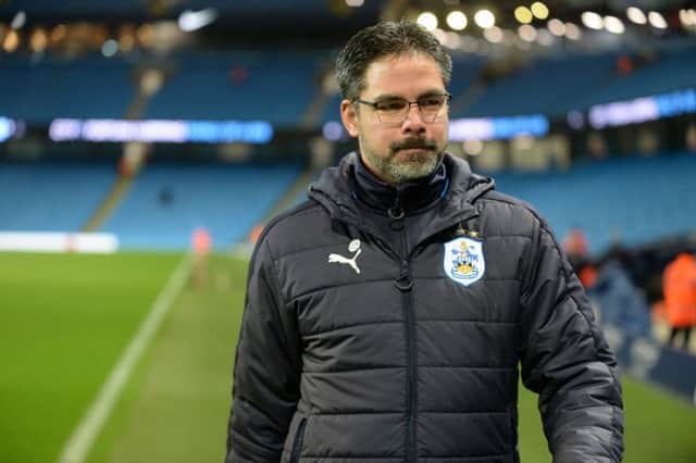 Huddersfield Town David Wagner, who was forced to watch from the stands during Wednesday night's 5-1 defeat to Manchester City at the Etihad Stadium.  Picture: Bruce Rollinson