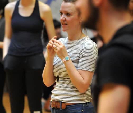 Amy Leach directing rehearsals of the new production of Romeo and Juliet at the West Yorkshire Playhouse. Picture Tony Johnson.
