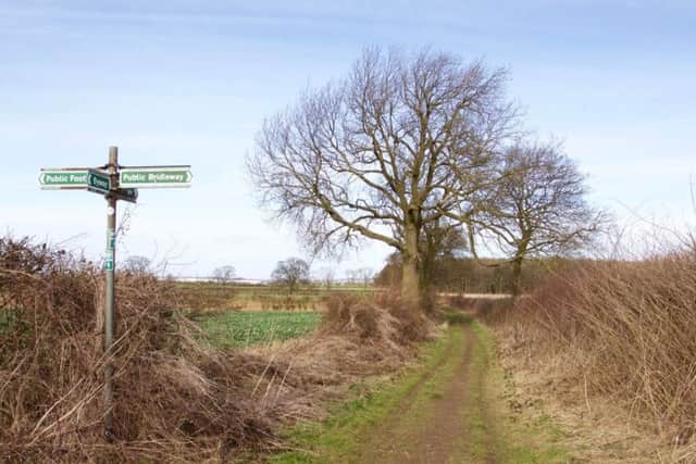 The junction of two green lanes, Lound Lane and Narrow Balk, near Hooton Pagnell