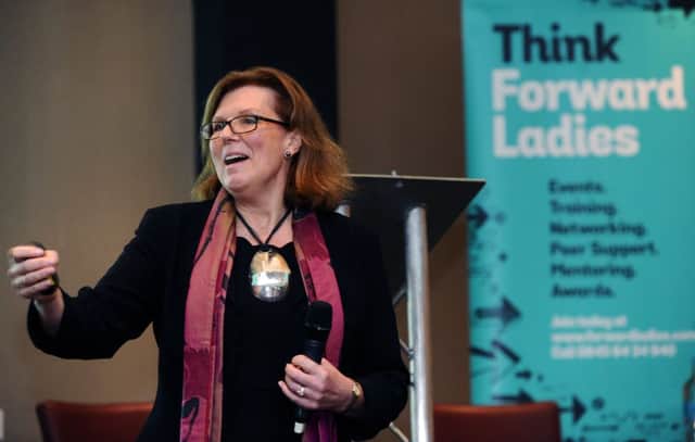 Forward Ladies hosts an event to mark International Women's Day at the Hilton Leeds City. Pictured Sherry Coutu CBE is a former CEO and angel investor who serves on the boards of companies,charities and universities.3rd March 2016.Picture Jonathan Gawthorpe