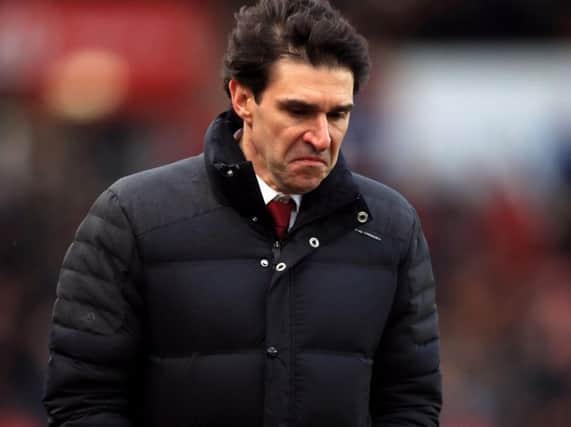 UNDER PRESSURE: Middlesbrough boss Aitor Karanka faced criticism after his side slid into the relegation zone
