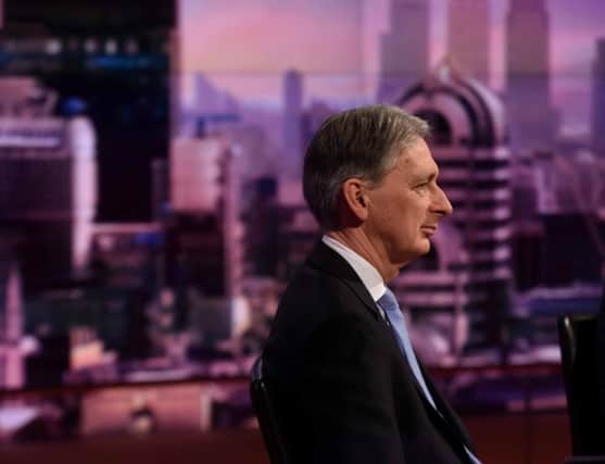 Chancellor Philip Hammond appearing on the BBC One current affairs programme, The Andrew Marr Show.