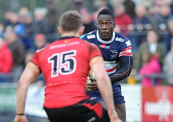 Doncaster Knights's Tyson Lewis was among the try-scorers at London Scottish. (Picture: Scott Merrylees)