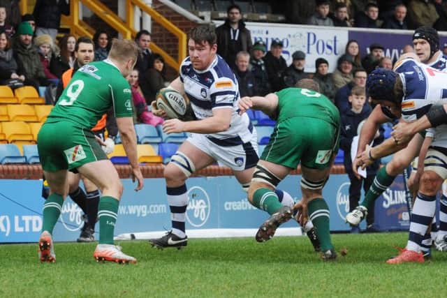 Action from Yorkshire Carnegie's defeat to London Irish (Picture: Steve Riding)